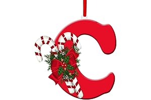 Personalized C Letter Christmas Tree Ornaments