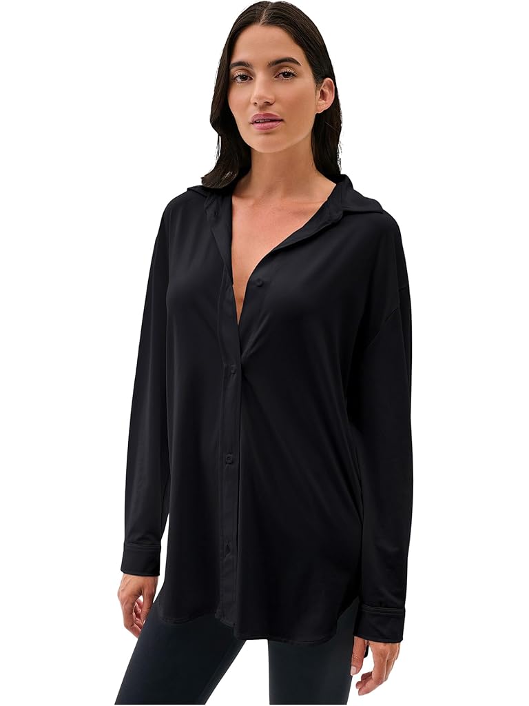 Black Splits59 Kate Airweight Lite Button Down