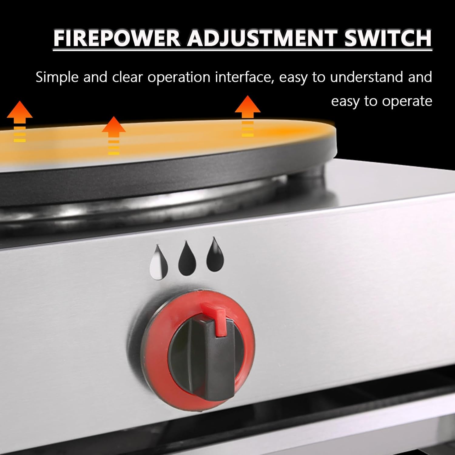 Crepe Pan and Baking Pan, 16 Inch Pancake Maker with Adjustable Temperature Settings, Non-Stick Pancake Pan for Roti Pancakes, Tortilla