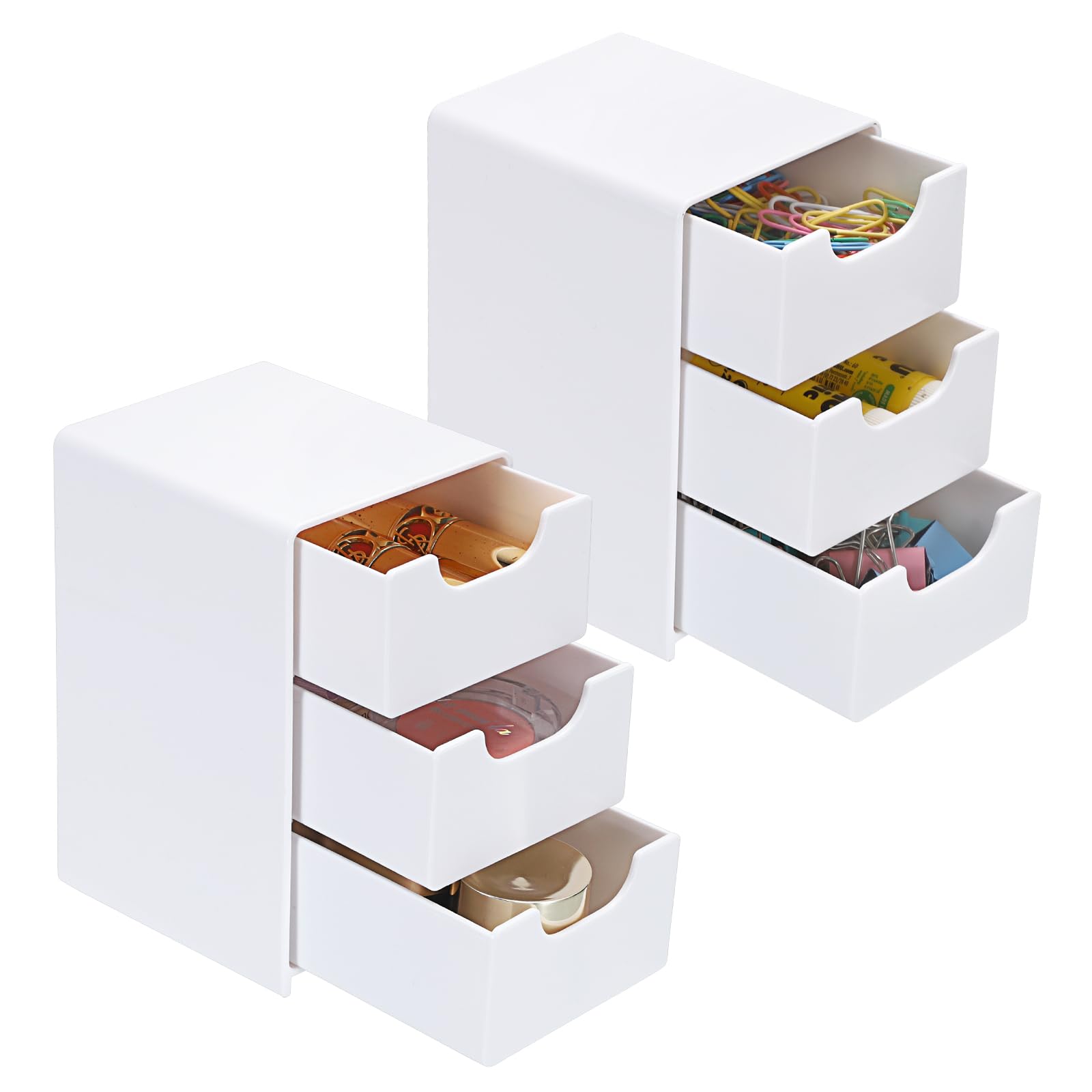 Boîte de rangement tiroir acrylique transparent petit format pour fournitures de bureau
