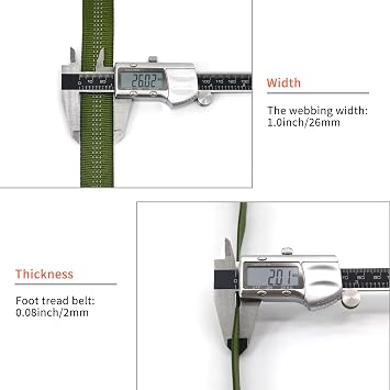 NewDoar CE UIAA Certified 1 Inch Nylon Webbing Strap/Tubular Climbing Webbing - Heavy Duty Strap for Rescue, Climbing, Harnesses, Rock Work, Firefighting