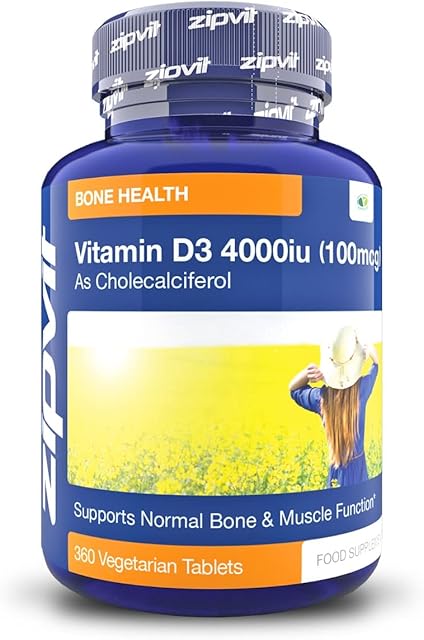 Vitamin D 4000iu 360 Micro Tablets. Vegetarian Society Approved. 12 Months Supply. Vitamin D3 Supports Bone Health and Your Immune System