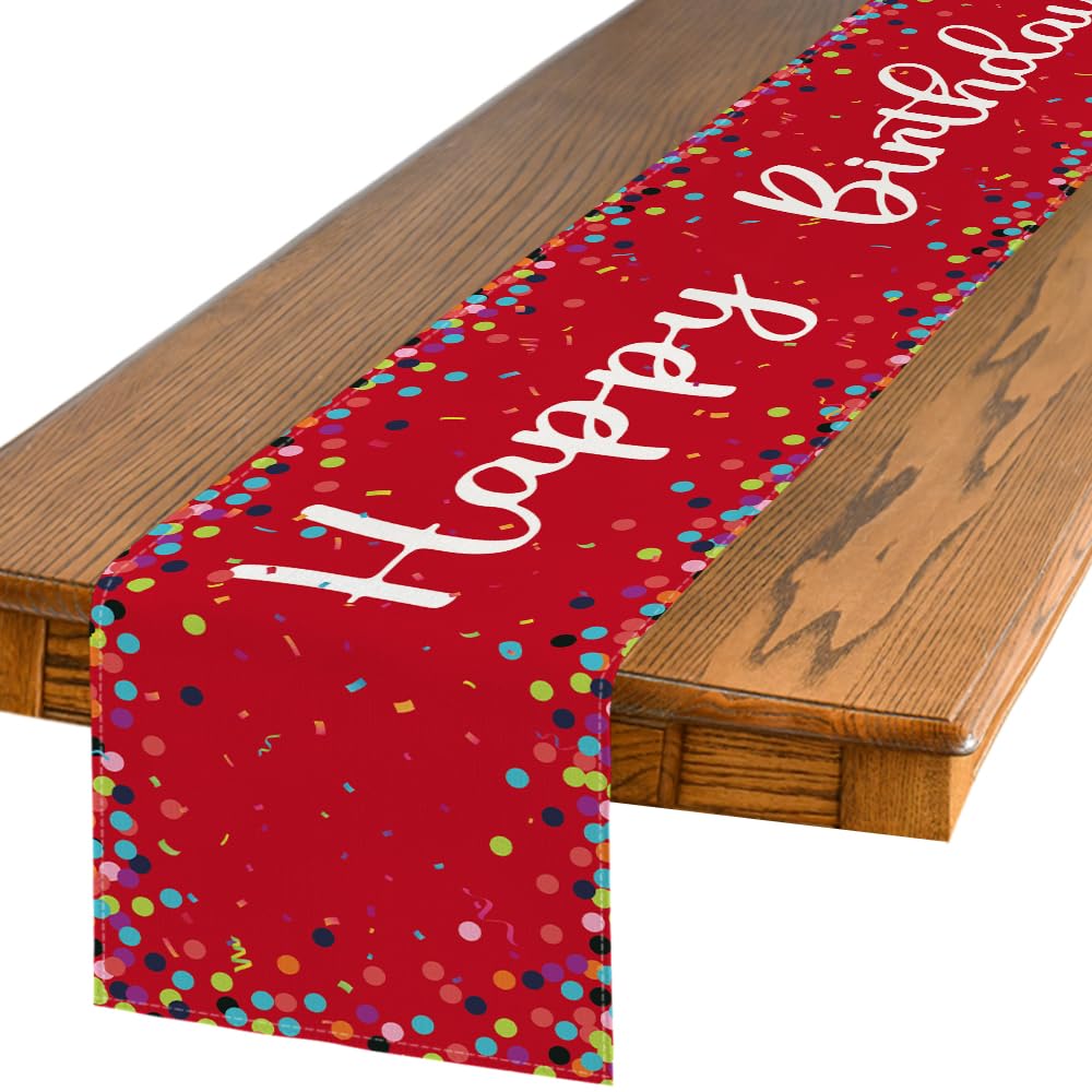 Beige Polka Dot Table Runner - Birthday Party Decor -8