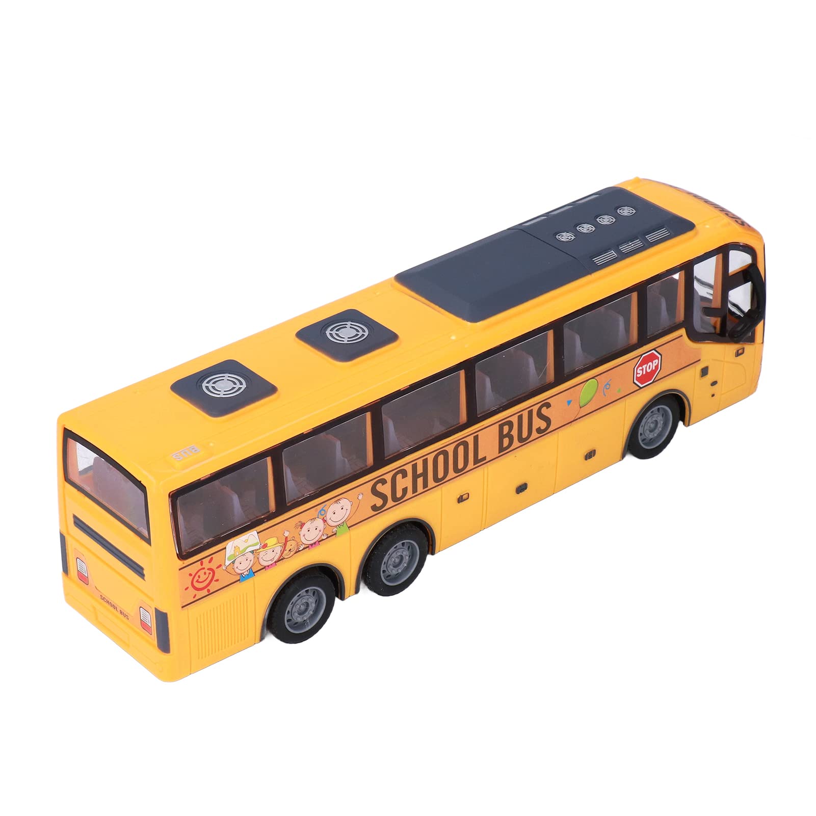 RC School Bus Toy, DziecięCa Symulacja Zdalnego Sterowania Autobusem z Lekkim Elektronicznym Pojazdem Zabawka Urodzinowy
