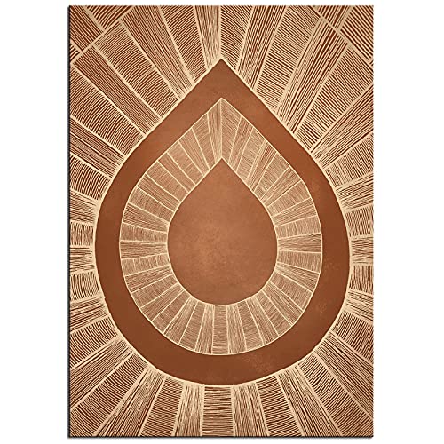 Art mural Boho salon : affiche abstraite 60x90cm pour une decoration line art elegante