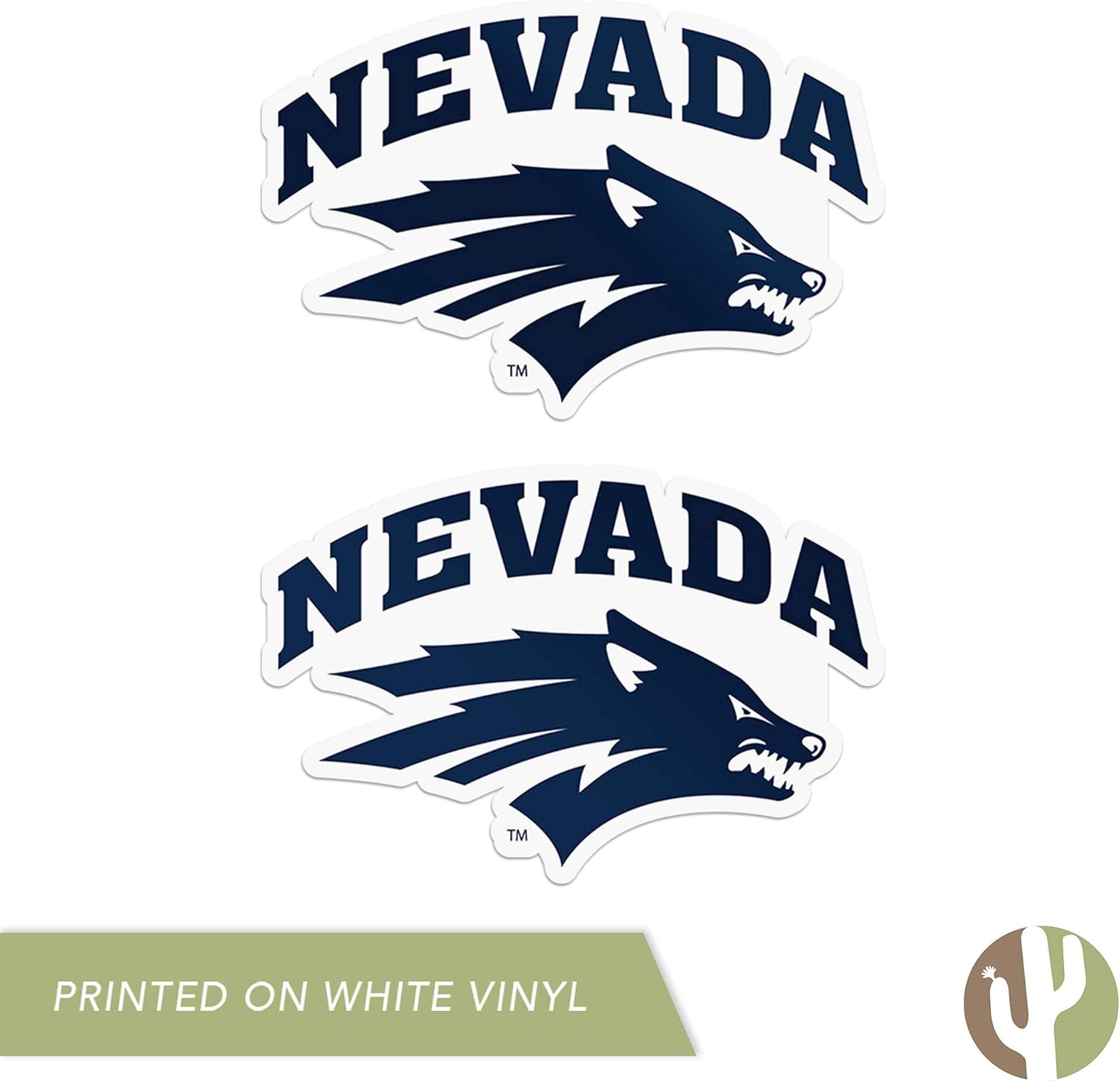 Desert Cactus University of Nevada Reno Sticker Nevada Wolf Pack Vinyl Decal Laptop Water Bottle Car Scrapbook Sheet (4 Inch Set V1) - Image 6