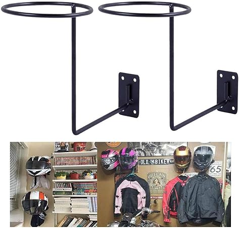 Amazon Co Jp Pei ヘルメット ハンガー ホルダー 壁掛 吊るし バイク スクーター ロード ジャケット フルフェイス 壁固定 壁収納 2個セット ホーム キッチン