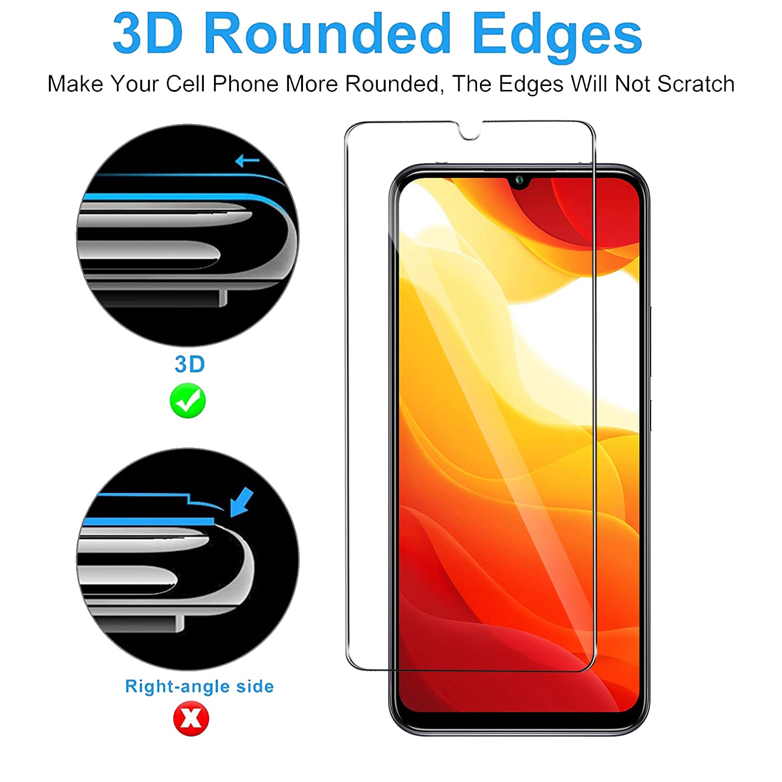 OcioDual Protettore di Vetro Temperato Bordo Nero Compatibile con Xiaomi Redmi Note 10 PRO/MAX Premium 9H 9D Salva Anti Graffio