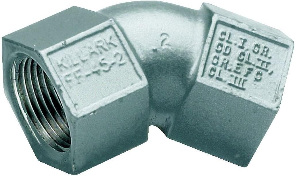 F to F 45Deg Elbow, Haz Loc, 1/2In, Alum