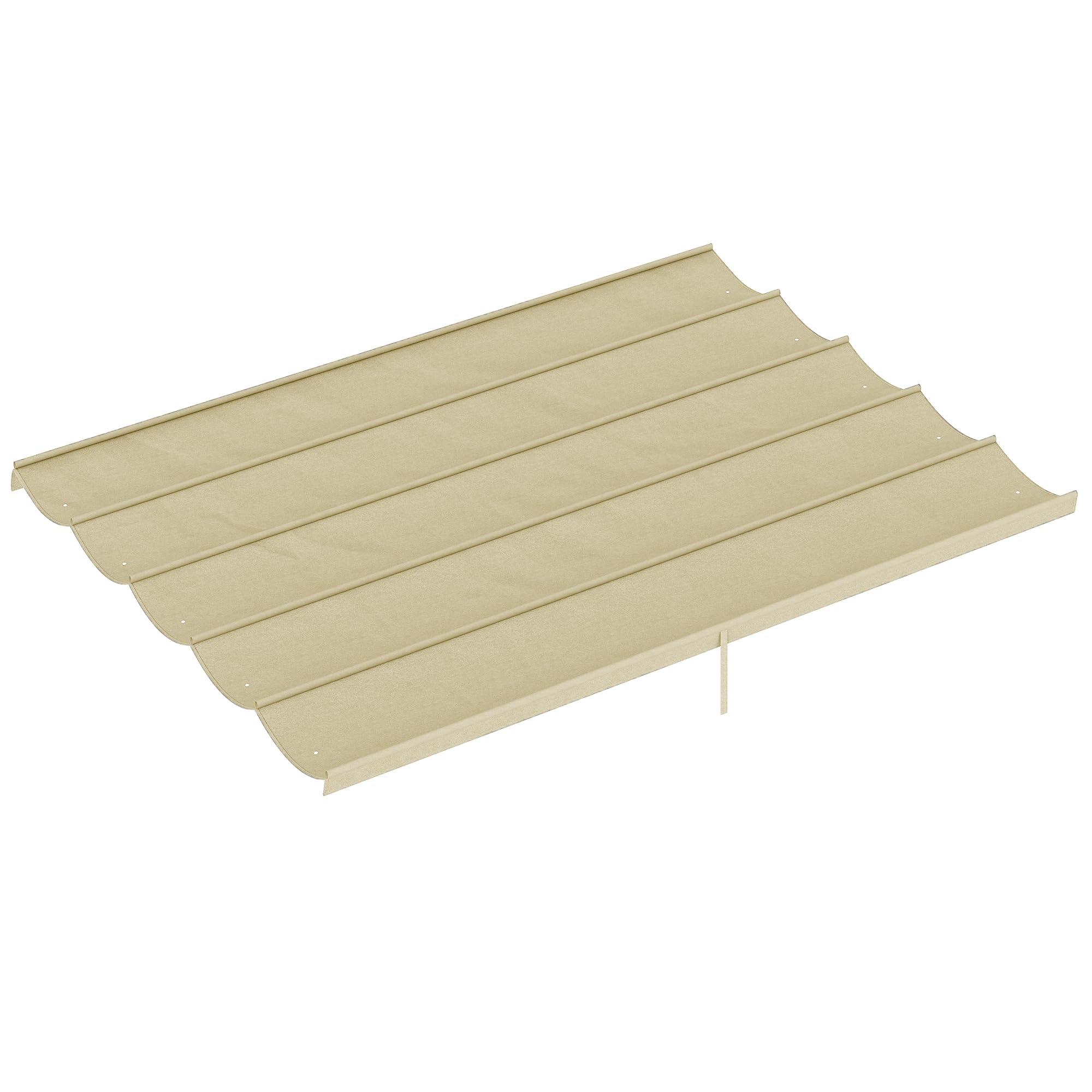 Outsunny Retractable Pergola Shade Cover, 3.5 x 2.6 m Replacement Canopy Fabric for 4 x 3 m Pergola Frame, Gazebo Retractable Roof Only, Beige โ image 1