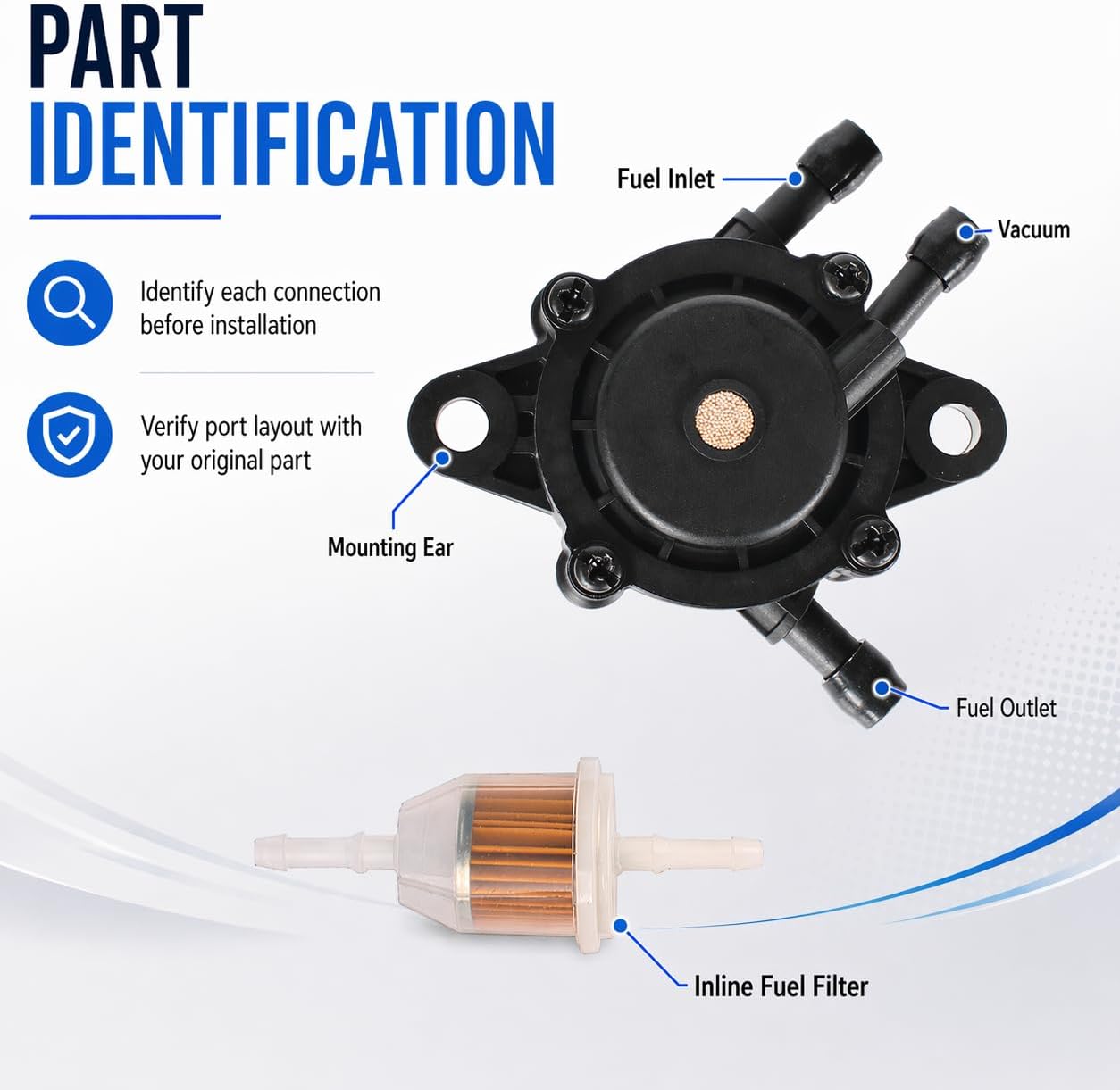 KT725 KT735 Fuel Pump for Kohler KT740 KT745 KT730 SV600 Motor | Fit Kohler KT715 SV590 SV541 LV625 LV675 LV680 SV530 SV540 SV601 SV610 SV620 SV591 Motor