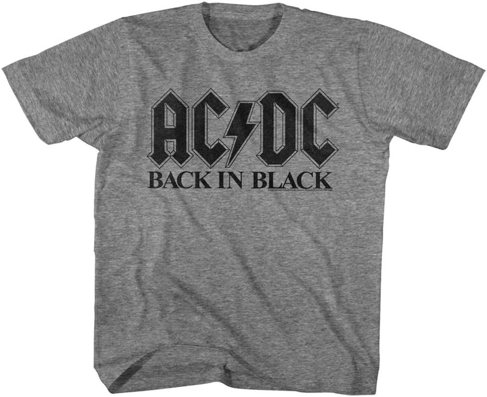 Camiseta para Niños ACDC Back in Black en Grafito