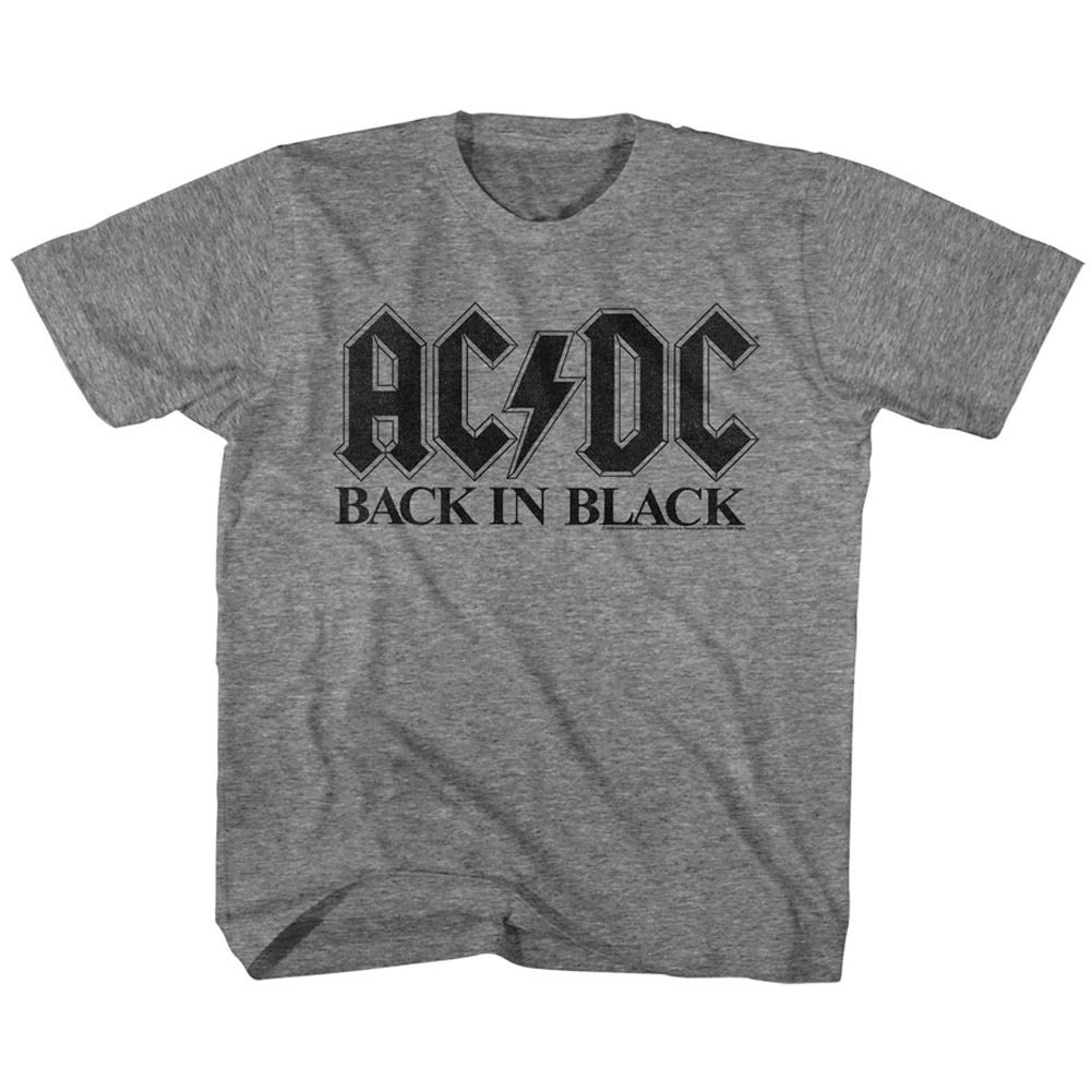 ACDC Back in Black Graphite Heather Toddler T-Shirt Tee