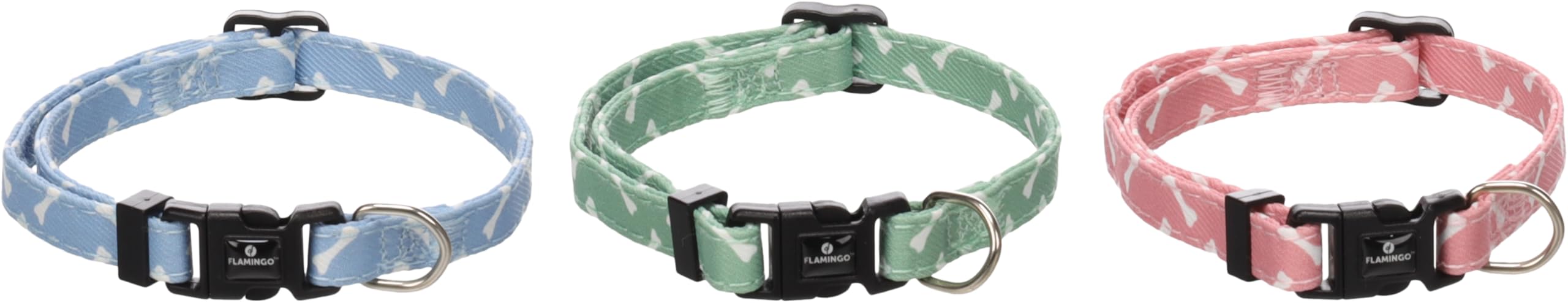 Flamingo Dog Collar Puppy Sari Multiple colours XS 20-35cm 10mm