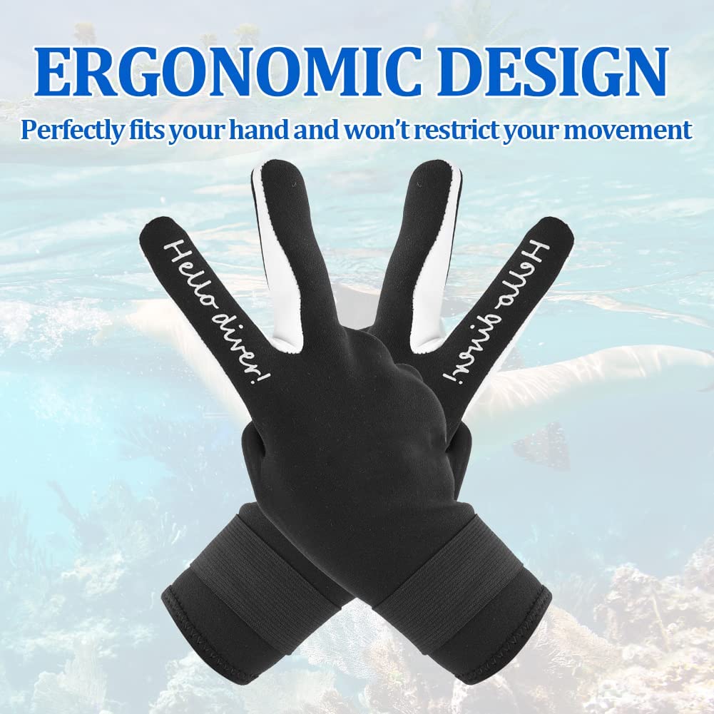 VGEBY1 Guantes de Submarinismo (bucear) de Neopreno de 2 MM, Guantes de Submarinismo (bucear) de 5 Dedos para Equipos de Deportes acuáticos de Alto Rendimiento. Adulto.