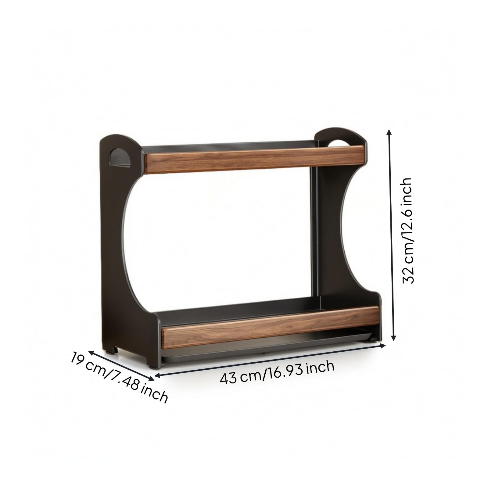 Colcolo Escurridor de Platos de Encimera Escurreplatos de Cocina de Dos Niveles Bandeja de Goteo Extraíble Laterales Resistentes y Adecuado para Hogares