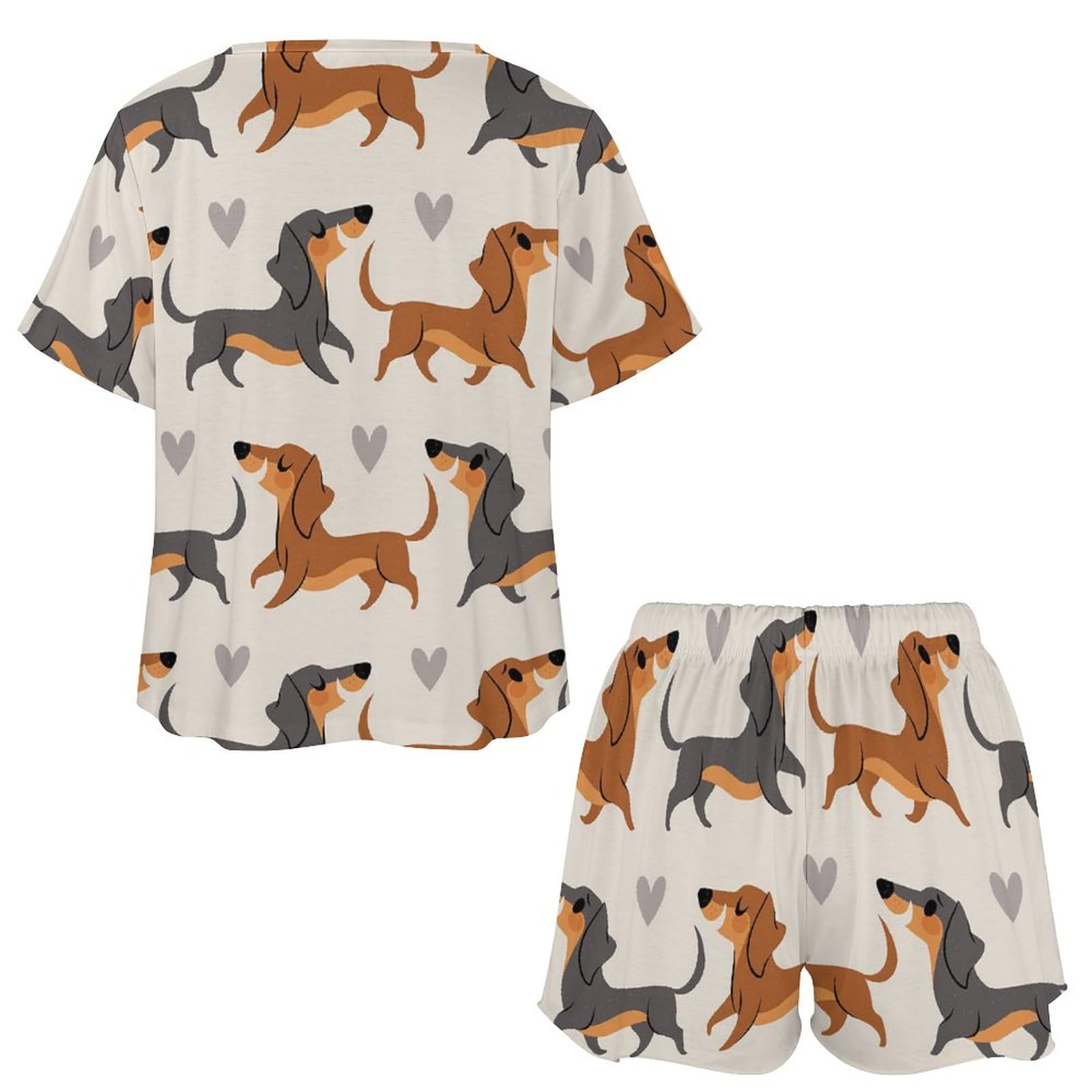 Amazon.co.jp: パジャマ ダックスフント 犬柄 レディース 半袖