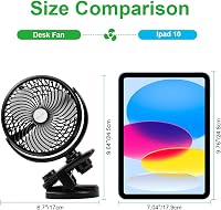 ELZO Mini Klip Ventilátor 5000mAh USB Asztali Hordozható Töltöttöl Csendesen Működő 4