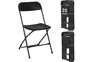 20 Pack Black Plastic Folding Chairs: Durable Comfort and Style