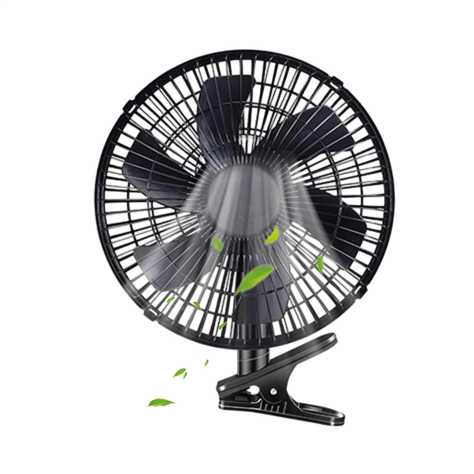 Ventilador de coche portátil 2 velocidades silenciador potente clip