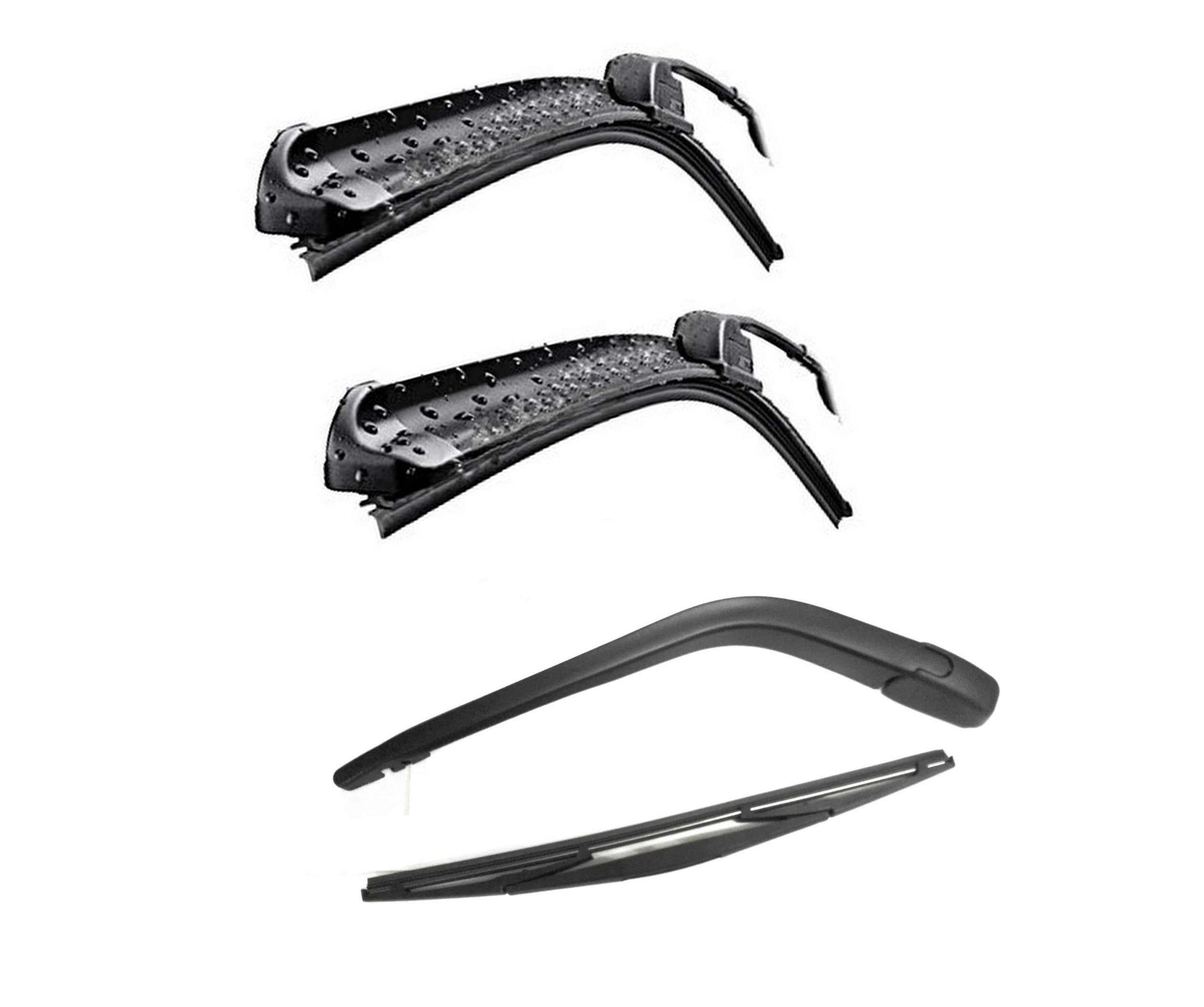 LAKSHMINARAYAN SALES Frameless Wiper + Rear Wiper ARM with Blade Compatible with MOBILIO Set of 4-image-33