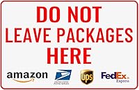 Vista 6 de Bestylez Por favor, deje los paquetes y entregas aquí - Letrero de entrega Bestylez para uso en exteriores 12" * 8" (154)