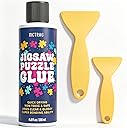 Jigsaw Puzzle Glue Clear with Applicators, Non-Toxic, Quick Dry & Water-Soluble for Adults, Puzzle Frame Kit, 200ML Anime Puzzle Saver, Easily Preserves Finished Puzzles for 3000/4500/5000 Pieces