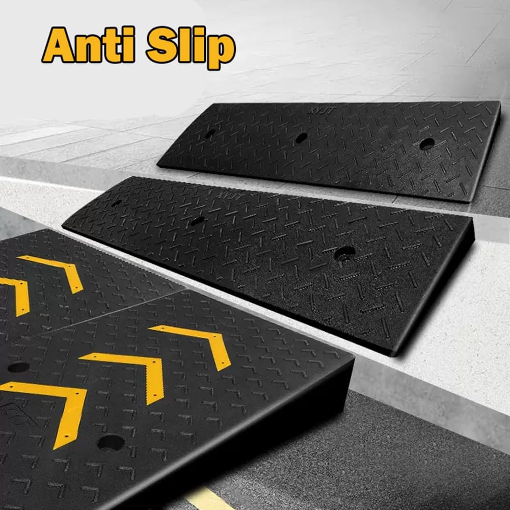 Genérico Rampas de Goma para bordillos de 100 x 25 x 9 cm, rampa de umbral Antideslizante, rampa de Entrada para Puertas, Motocicletas, automóviles, sillas de Ruedas, aceras, Bicicletas, escalones, m