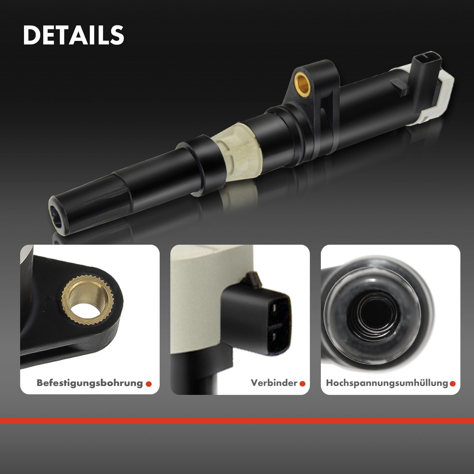 Frankberg 4x Zündspule Zündmodul Kompatibel mit Clio II Clio III Duster Logan Sandero Kubistar Primastar Vivaro Kangoo Laguna Megane Modus Twingo II Replace# 7700875000 7700107177