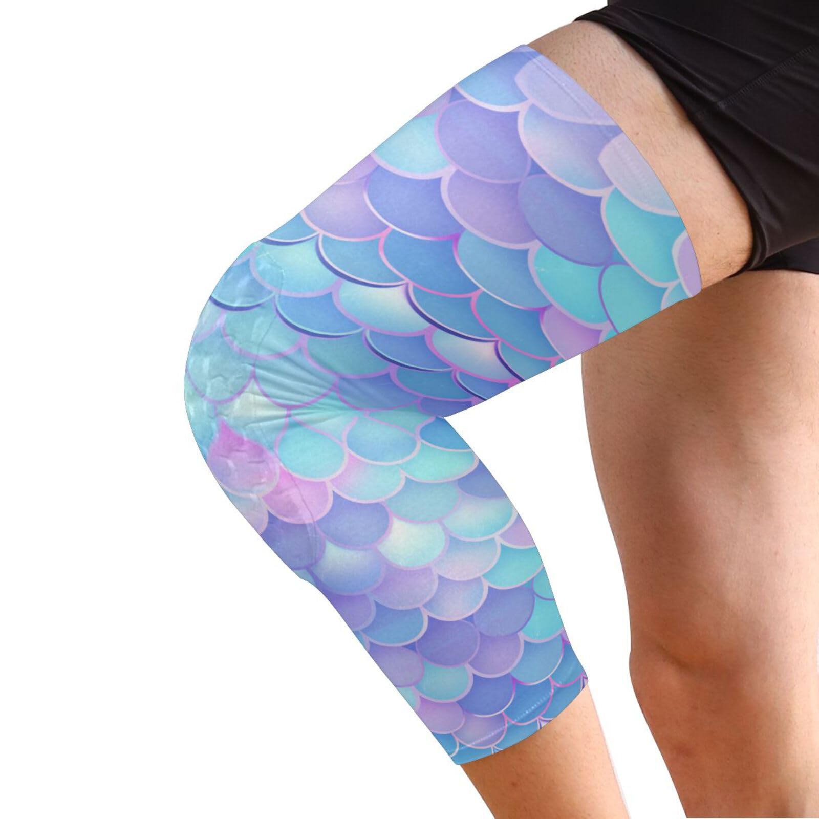 JUNZAN Fish Scales Seamless Basketball Knee Pads for Youth Kids Wrestling Knee Pads with Sleeves Sport Kneepads for Volleyball Football
