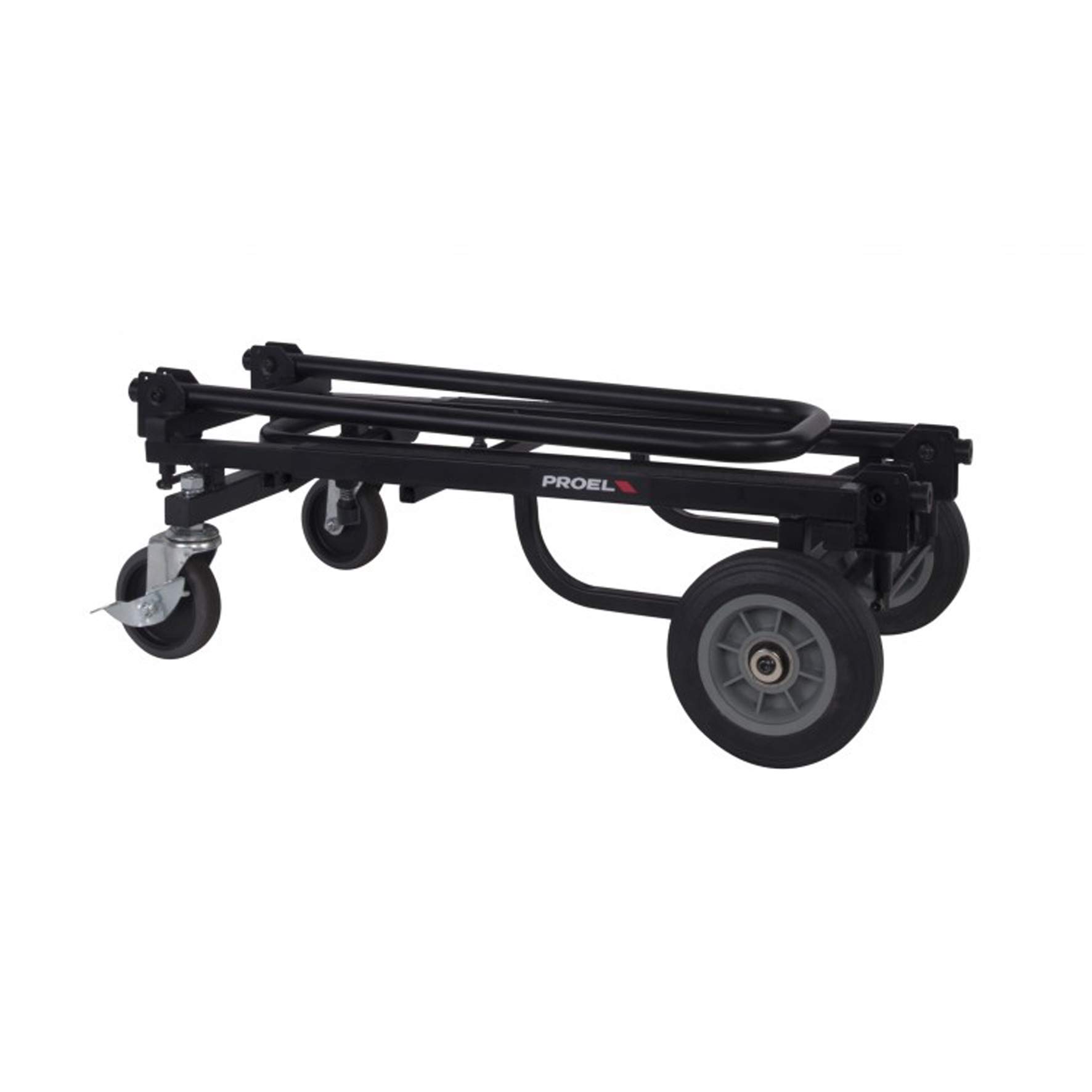 Proel PROKARTM - Carrello professionale per trasporto attrezzature musicali e per DJ, portatile e pieghevole, Nero