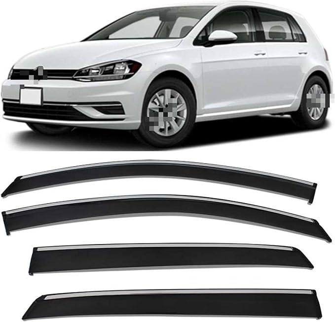 4pcs Car Wind Deflectors for VW Golf 7 MK7/MK7.5 20142019, Car Side Windows Deflector Vent Rain 4pcs Car Wind Deflectors for VW Golf 7 MK7/MK7.5 20142019, Car Side Windows Deflector Vent Rain