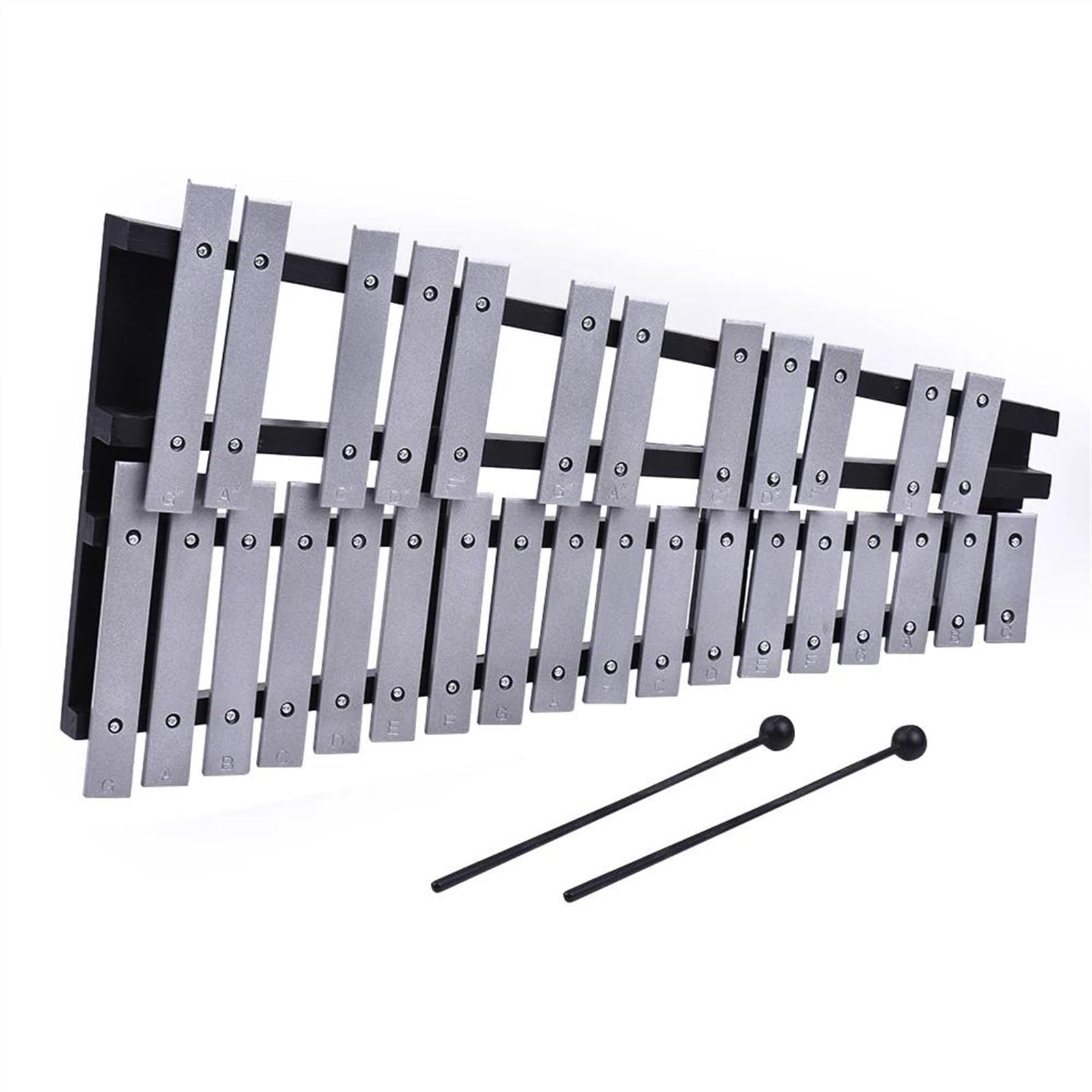 xilófono profesional Barras De Aluminio Plegables Con Marco De Madera Para Xilófono Glockenspiel De 30 Notas Con Bolsa De Transporte Fácil De Aprender