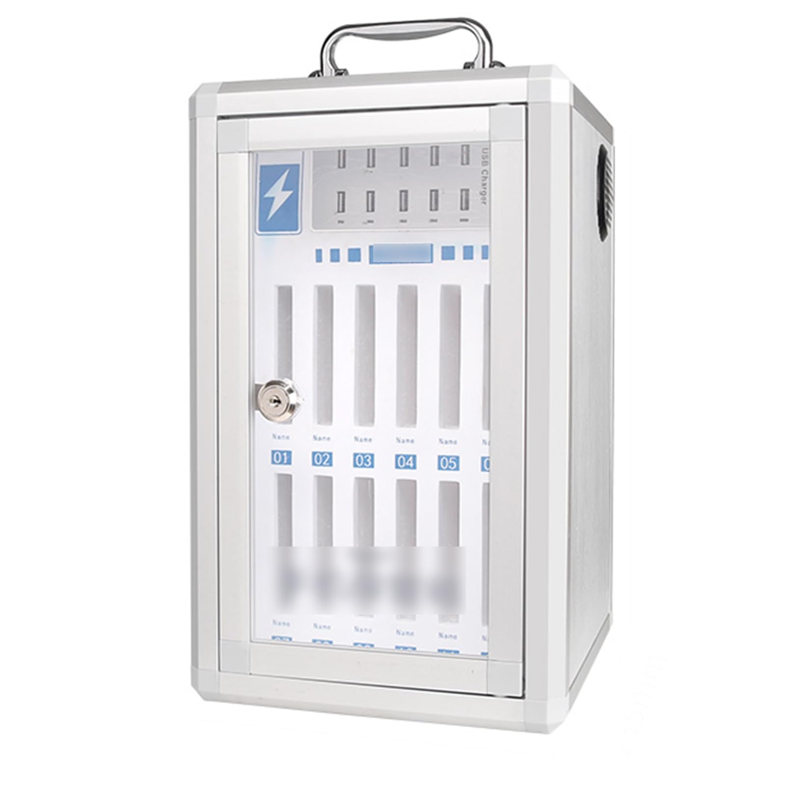 Estaciones de carga para teléfonos móviles, base de carga, soporte móvil, almacenamiento de oficina, organizador de escritorio para teléfonos móviles, aulas, escuelas (plata, 12 ranuras)