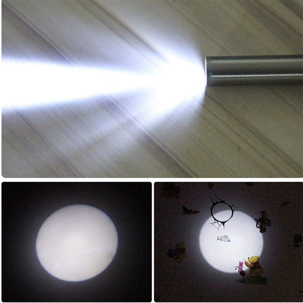 Ultradługa latarka elektryczna w trybie gotowości Mini latarki LED ze stali nierdzewnej Wodoodporna Lanterna Mini aluminiowa wodoodporna latarka LED Mała latarka jako power bank i akcesoria