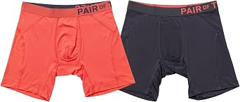 Pair of Thieves Men Long Boxer Briefs | Underwear for Men | Soft, Stretchy, Zoned Vent-Cooling | Moisture Wicking