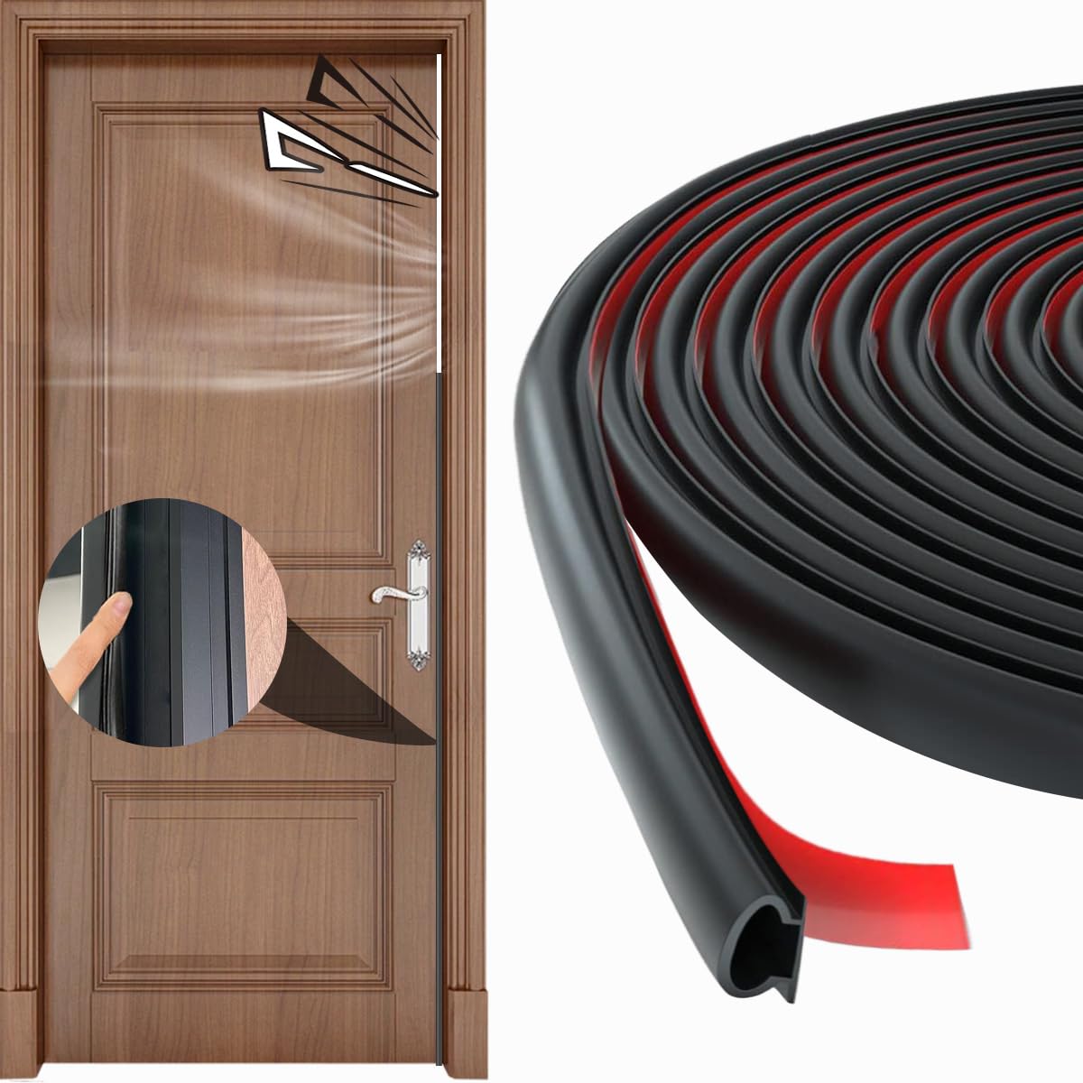 Wekuw Joint Portiere Voiture, 10M Joint Porte Voiture Autocollante Joint Caoutchouc Protection