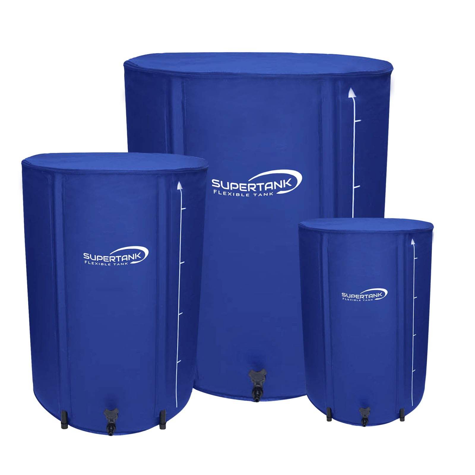 SuperTank Flexible Water Tank 25Lβ1000L β Collapsible Heavy Duty Garden Reservoir | Indoor & Outdoor Water Storage Solution | Portable Folding Rainwater Tank for Hydroponics & Irrigation (100L)