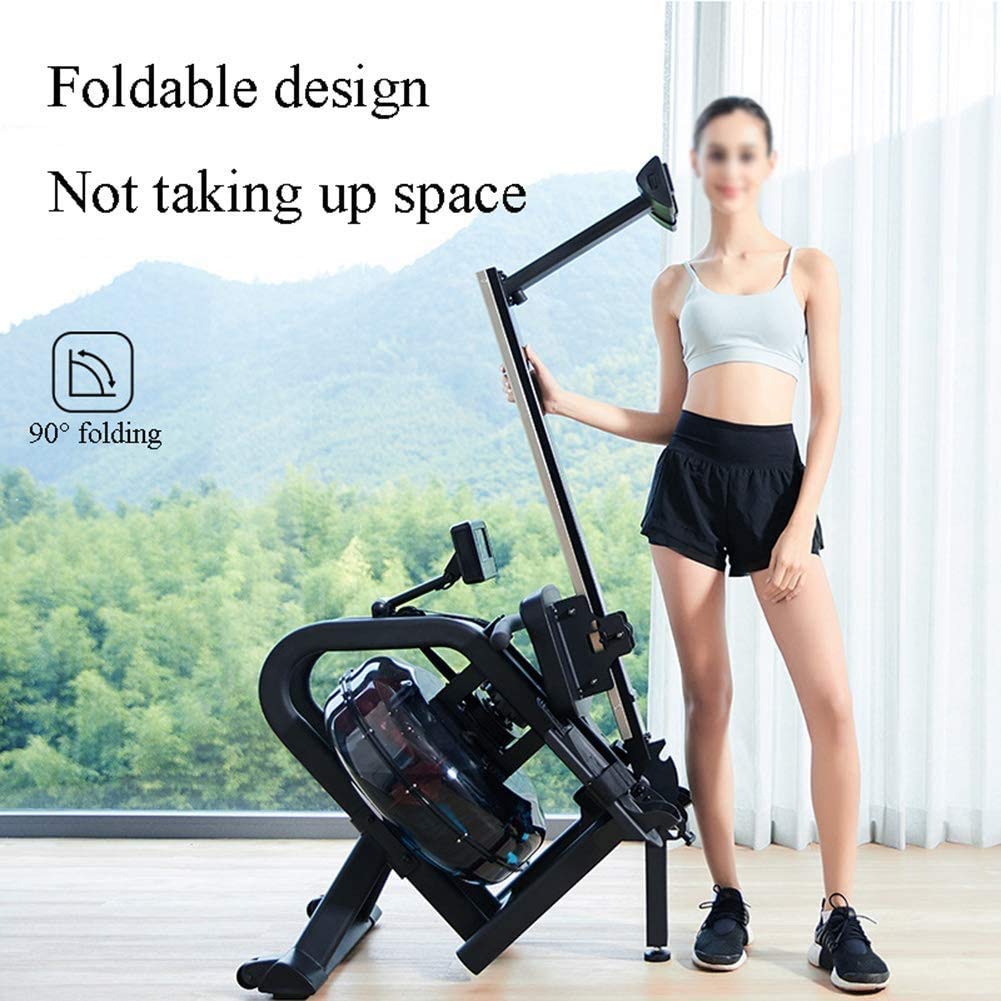 Attrezzatura per il fitness Vogatore pieghevole, vogatori per uso domestico Vogatore da interno Attrezzatura per il fitness addominale, display LCD, carico massimo 150 kg, per ufficio, balcone, pales