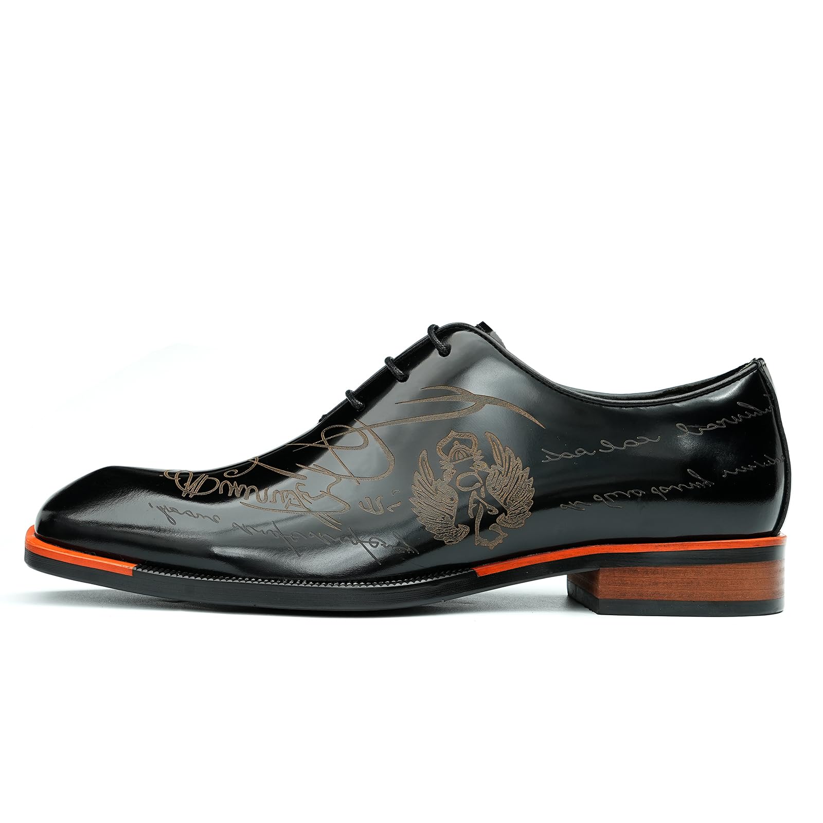 Genérico Oxfords Pulidos en Cuero Charol para Hombre Zapatos Formales Negocios Ciudad Zapatos de Vestir Bajos con Cordones
