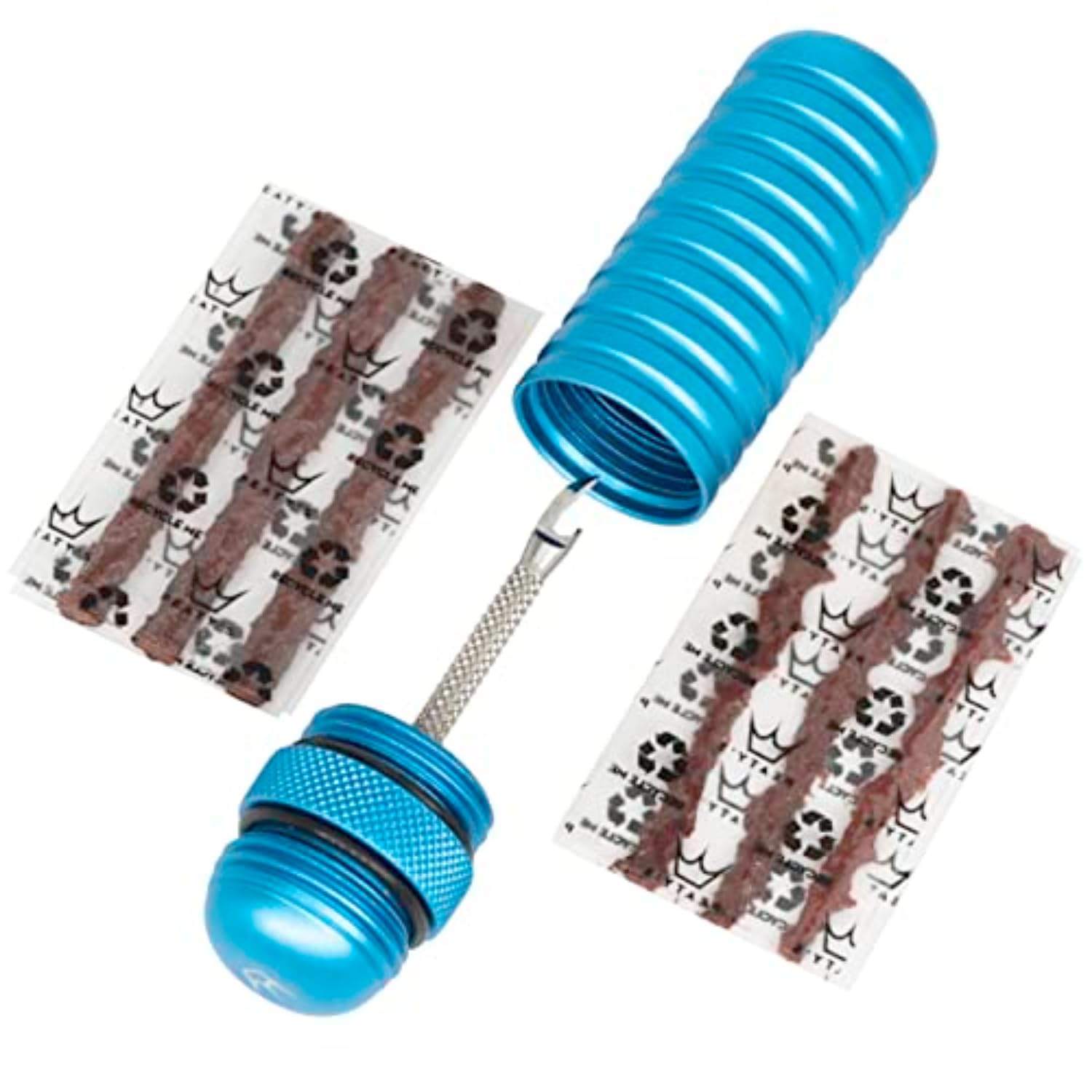 Peaty's Holeshot Tubeless Tyre Puncture Plugger Kit - Single-Sided Fork for Rapid Bike Puncture Repair, 3mm & 1.5mm Tyre Repair Plugs, For MTB, Road & XC Bike Tyres, Bicycle Tools and Kits, Turquoise