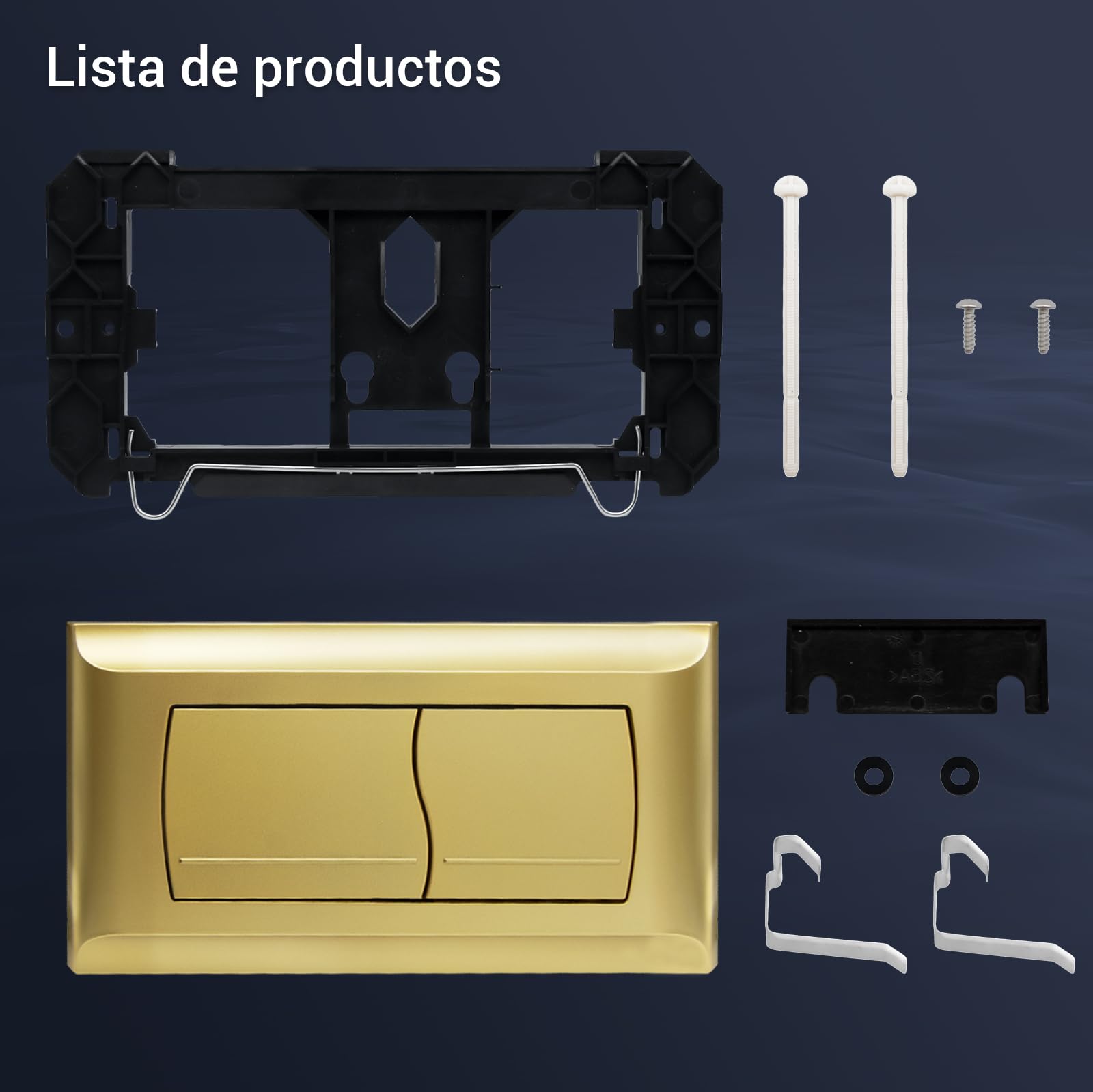 Empyreal Placa de Descarga para Cisterna de WC, Compatible con Geberit Twinline 30&UP130, Con el Kit de la Palanca de Descarga y Tornillos, Doble Función,340 x 185mm(Oro Mate)