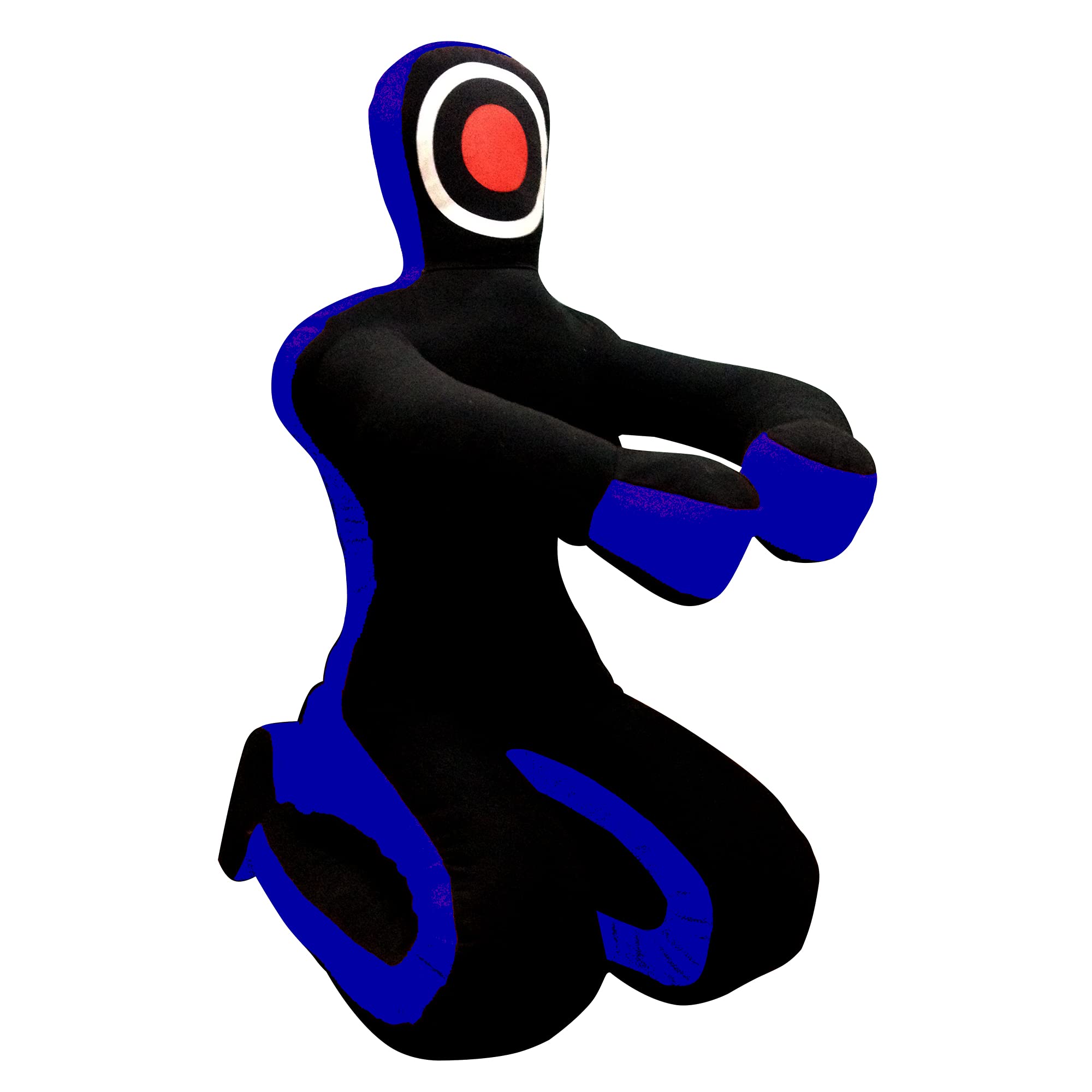 Grappling Dummy ROX Fit MMA Realistic Judo Punching Bag Grappling Dummy - Sitting Position - Hands Front Black Blue (6 Foot (72