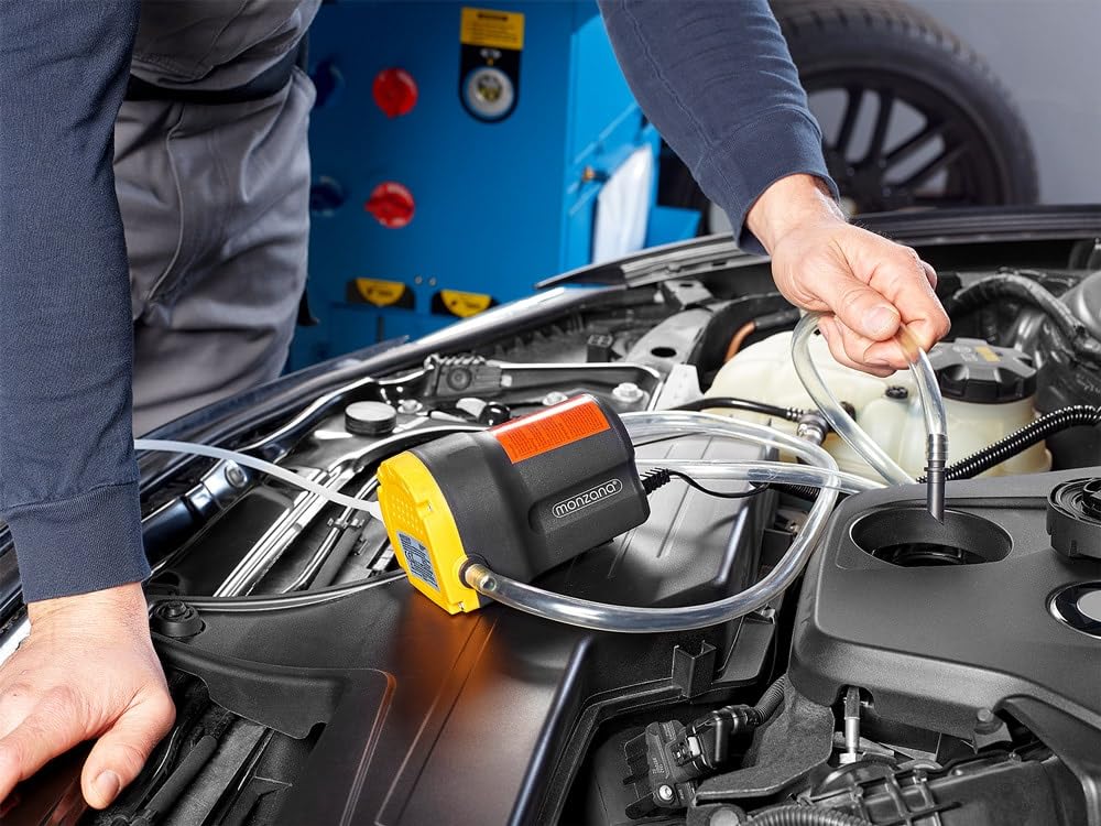 Monzana Pompe à vidange Extraction Huile Diesel Aspiration vidange Auto Huile 12V 80W