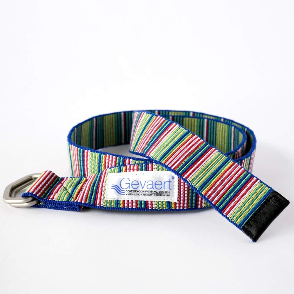 【★大感謝セール】 GEVAERT ゲバルト ダブルリングベルト マルチストライプ 旧タグ