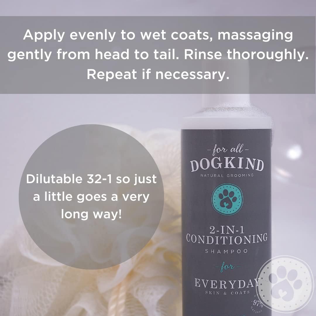 For All DogKind 2-in-1 Dog Shampoo - Refreshing Grapefruit and Mandarin Oil - Gentle Care for Dogs and Puppies - Flea and Tick Wash - Deep Clean & Boost Shine - 250ml 5 61cIzbd1dRL. AC SL1080