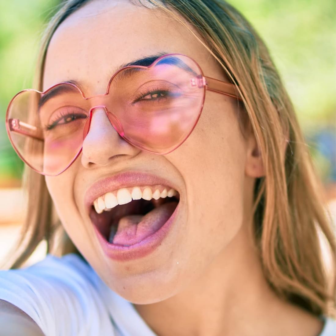 8 Paia Occhiali Da Sole A Cuore - Per Matrimonio, Addio Al Nubilato, Feste, Con Penna Marcatore Per Personalizzare - Foto 2