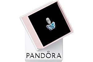 Pandora Blue Murano Glass Butterfly Charm