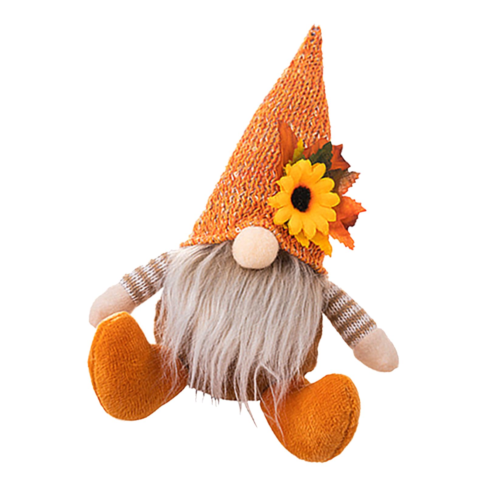 HZBB Seasonal Knitted Gnomes Figure with Washable Fabric Thanksgiving Tabletop Decors for Kids Room Display Knitted Hat Gnomes Decoration