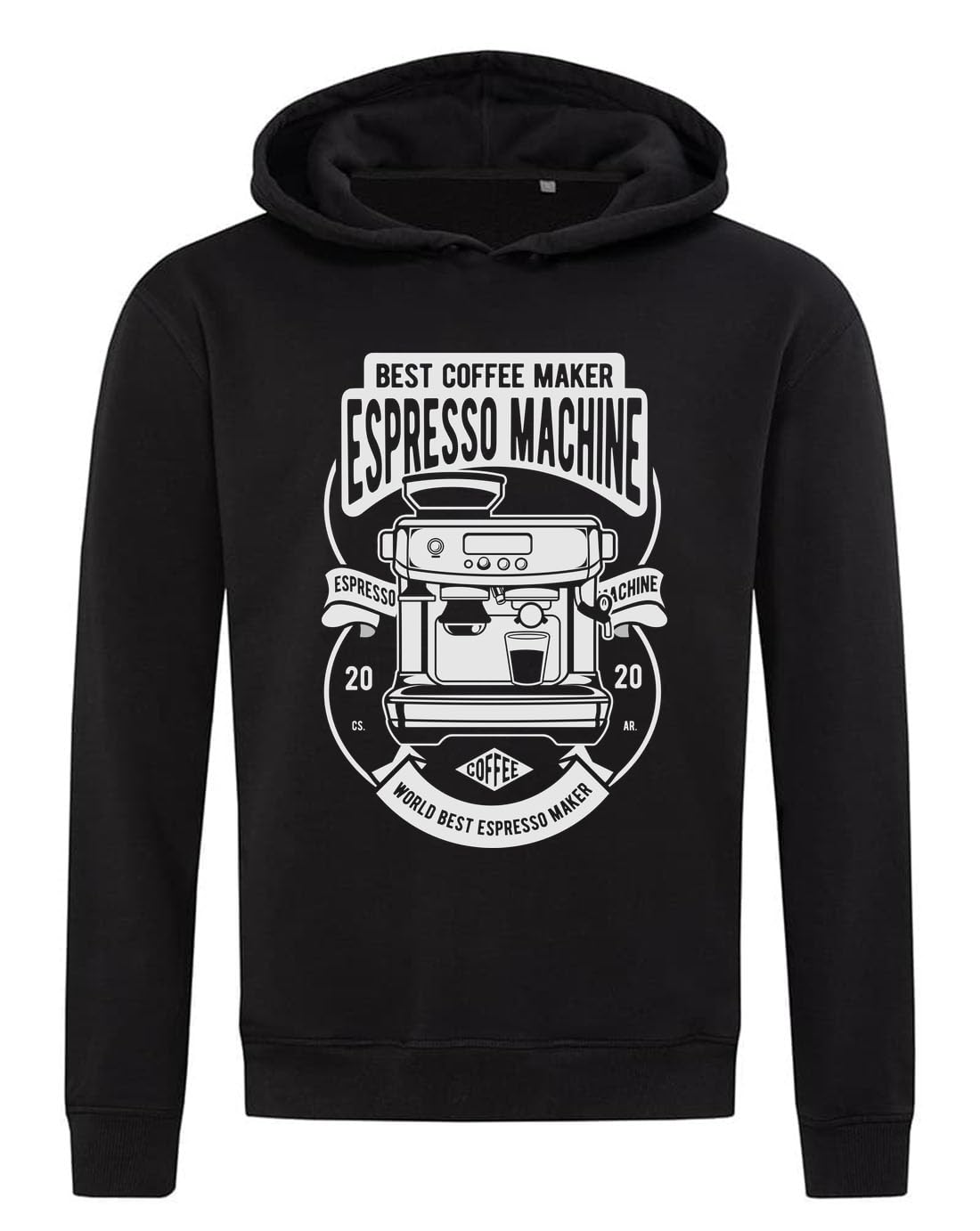 Ekspres do espresso najlepszy ekspres do kawy bluza z kapturem bluza z kapturem mieszanka bawełny czarna